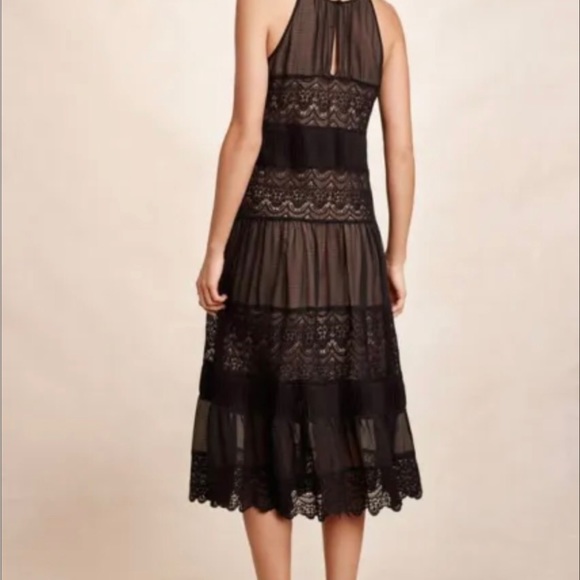 Anthropologie HD in Paris Villanelle Black Lace overlay Dress. Size S - Picture 6 of 12